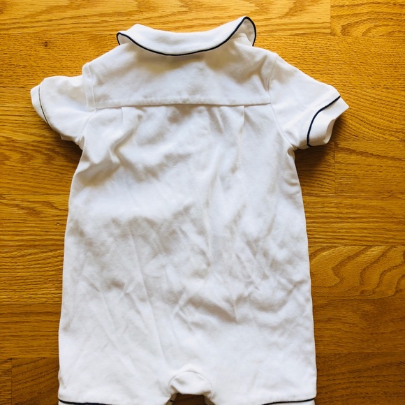 Ralph Lauren Baby White Shortall Onesie 9 Months - Picture 2 of 5